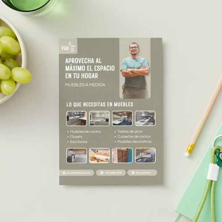 Flyer para Par Mueblería, diseñado por Selvática